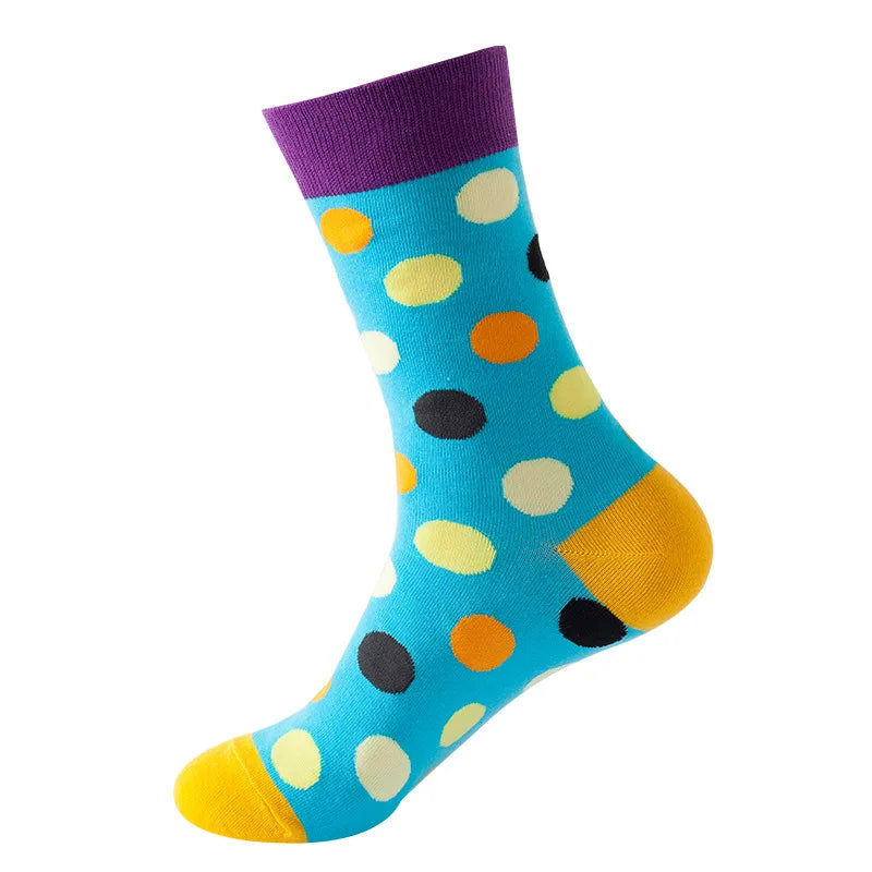 Women Crew Socks Funny Cute Cartoon candy color dot crew socks