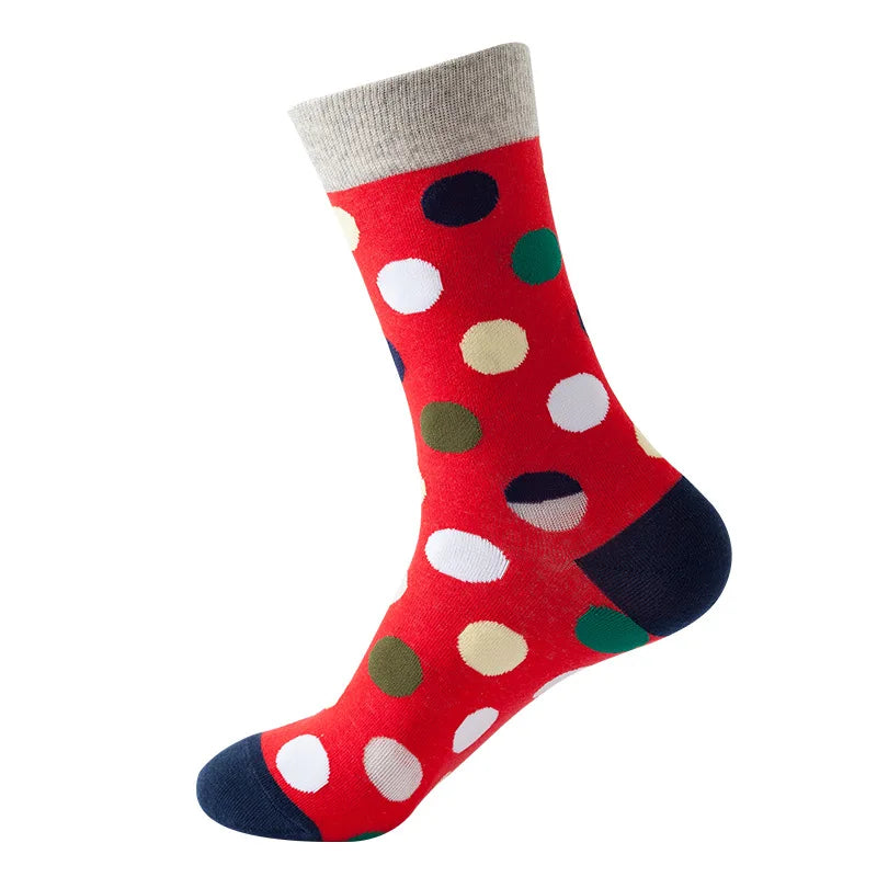 Women Crew Socks Funny Cute Cartoon candy color dot crew socks