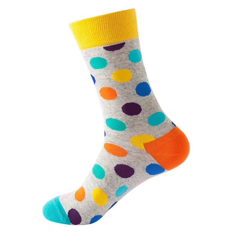 Women Crew Socks Funny Cute Cartoon candy color dot crew socks