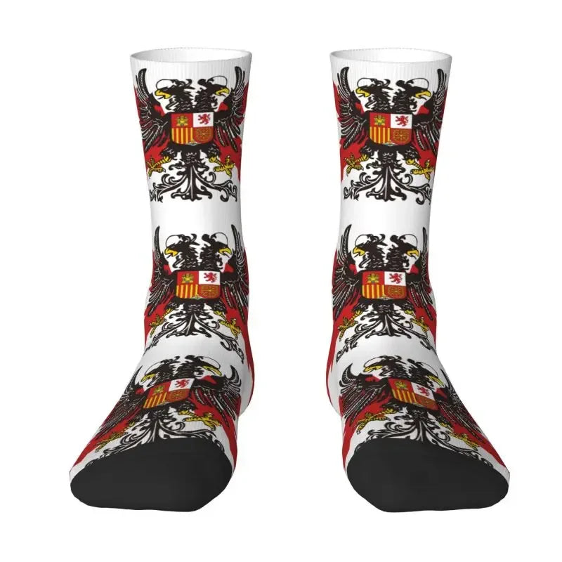 Spanish Legion Men Women Crew Socks Unisex Novelty Spain Burgundy Cross Spring Summer Autumn Winter Dress Socks