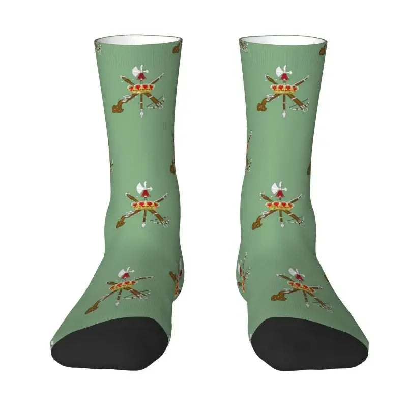 Spanish Legion Men Women Crew Socks Unisex Novelty Spain Burgundy Cross Spring Summer Autumn Winter Dress Socks