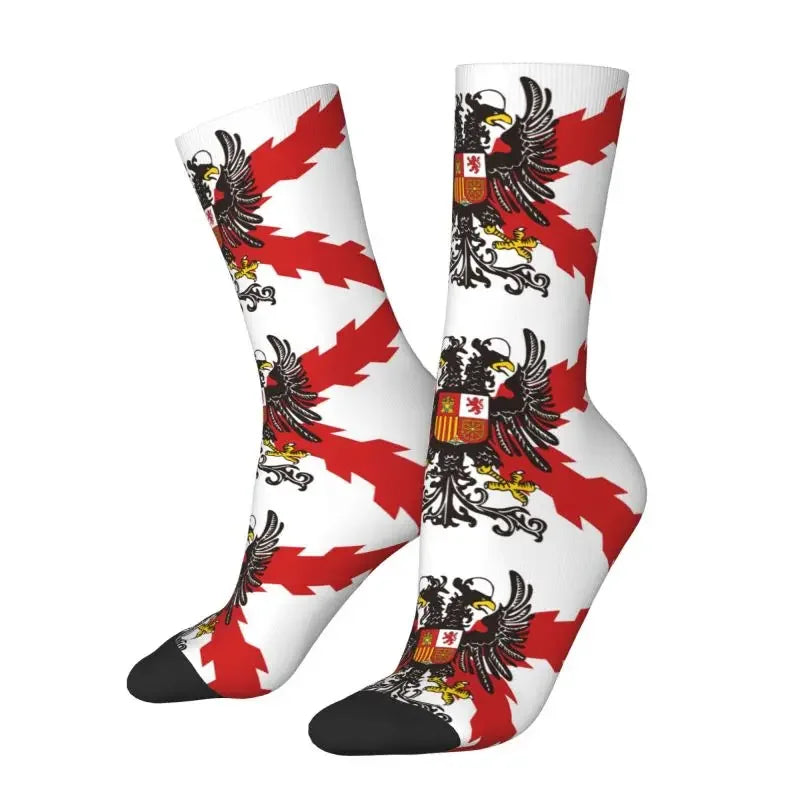 Spanish Legion Men Women Crew Socks Unisex Novelty Spain Burgundy Cross Spring Summer Autumn Winter Dress Socks