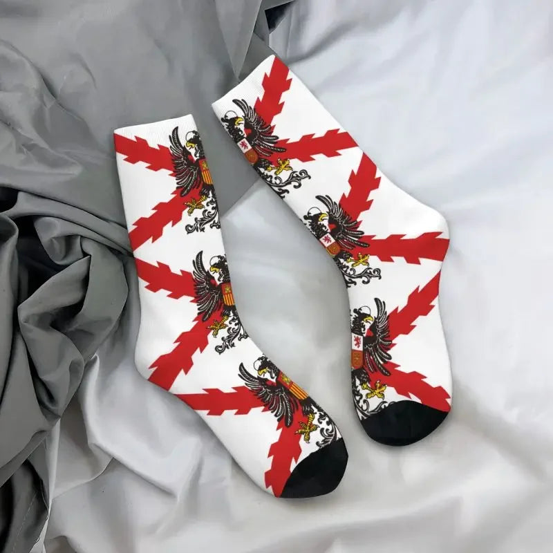 Spanish Legion Men Women Crew Socks Unisex Novelty Spain Burgundy Cross Spring Summer Autumn Winter Dress Socks