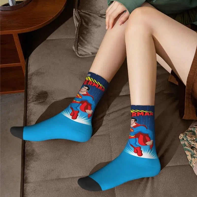 Supermans Men's Crew Socks Unisex Novelty Spring Summer Autumn Winter Dress Socks