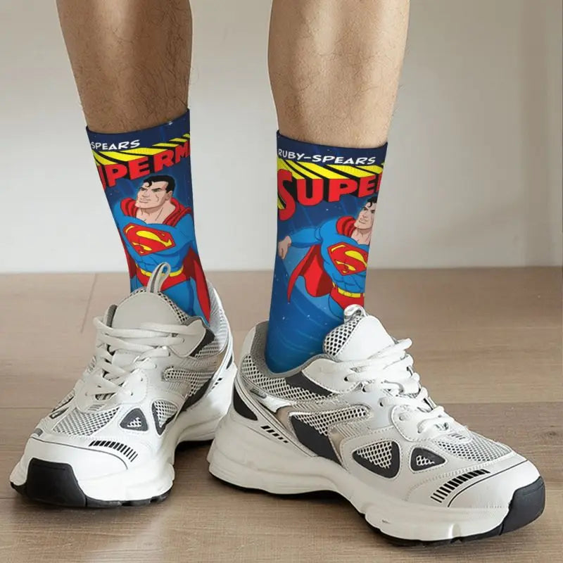 Supermans Men's Crew Socks Unisex Novelty Spring Summer Autumn Winter Dress Socks